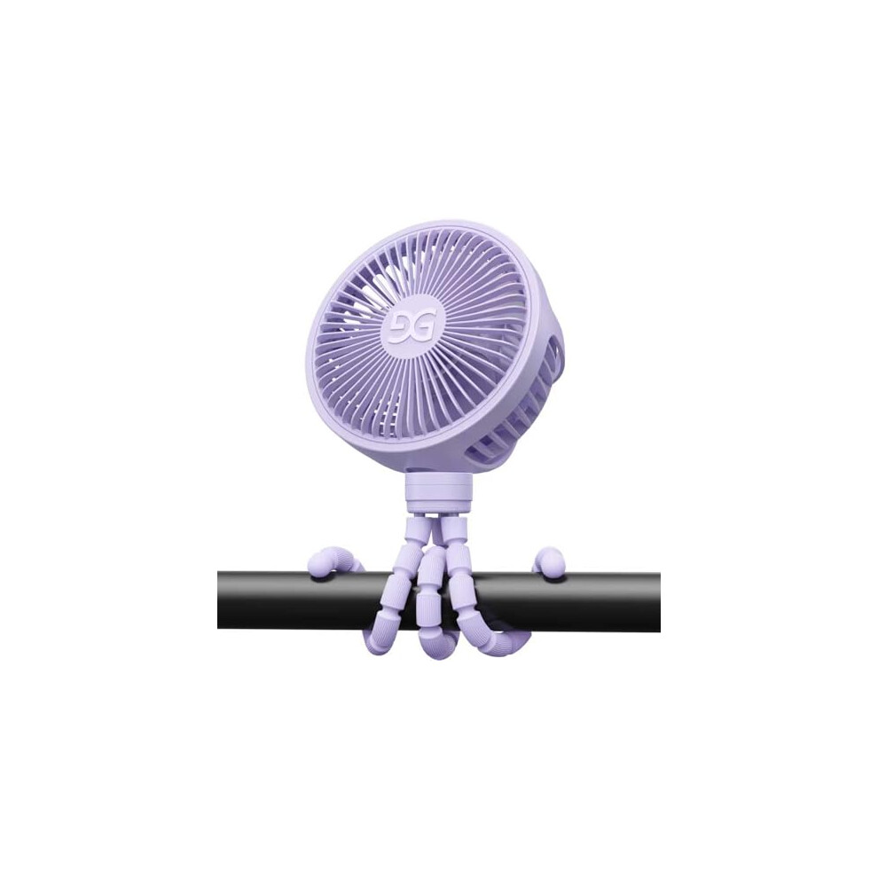GUSGU Large Stroller Fan Clip on for Baby, Flexible Tripod &