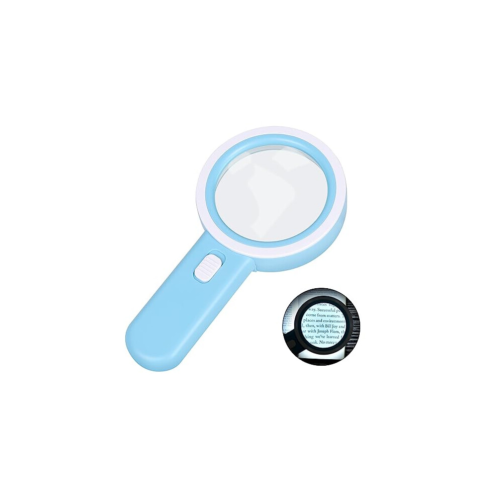 Aixpi Light Magnifying Glass With 30X Handheld Large Magnifying