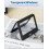 Uniclife ID Badge Holder with Double-Sided Windows Horizontal Hard 3