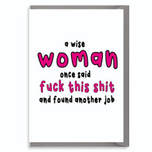 New Job, Joke Greeting Card - Adult Humour Stationery for Office