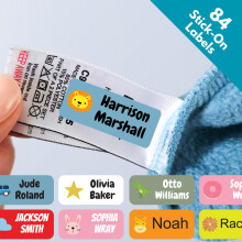 QuoteMyWall x84 Stick On Washable Clothing Labels for School Uniform