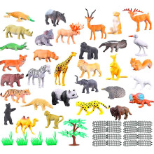 53 pcs Animal Set PVC Animal Animals Figures Toys