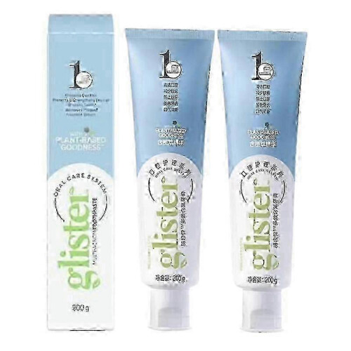 (2pcs, New Mint) GLISTER Multi-Action Flouride Toothpaste 200g, Whiten Teeth, Remove Stains by Amway
