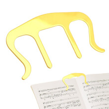 Clip for Musical Scores - Gold Clip for Metal Pages, Fixed Piano Books, Reading Accessory for Keyboard and Classroom