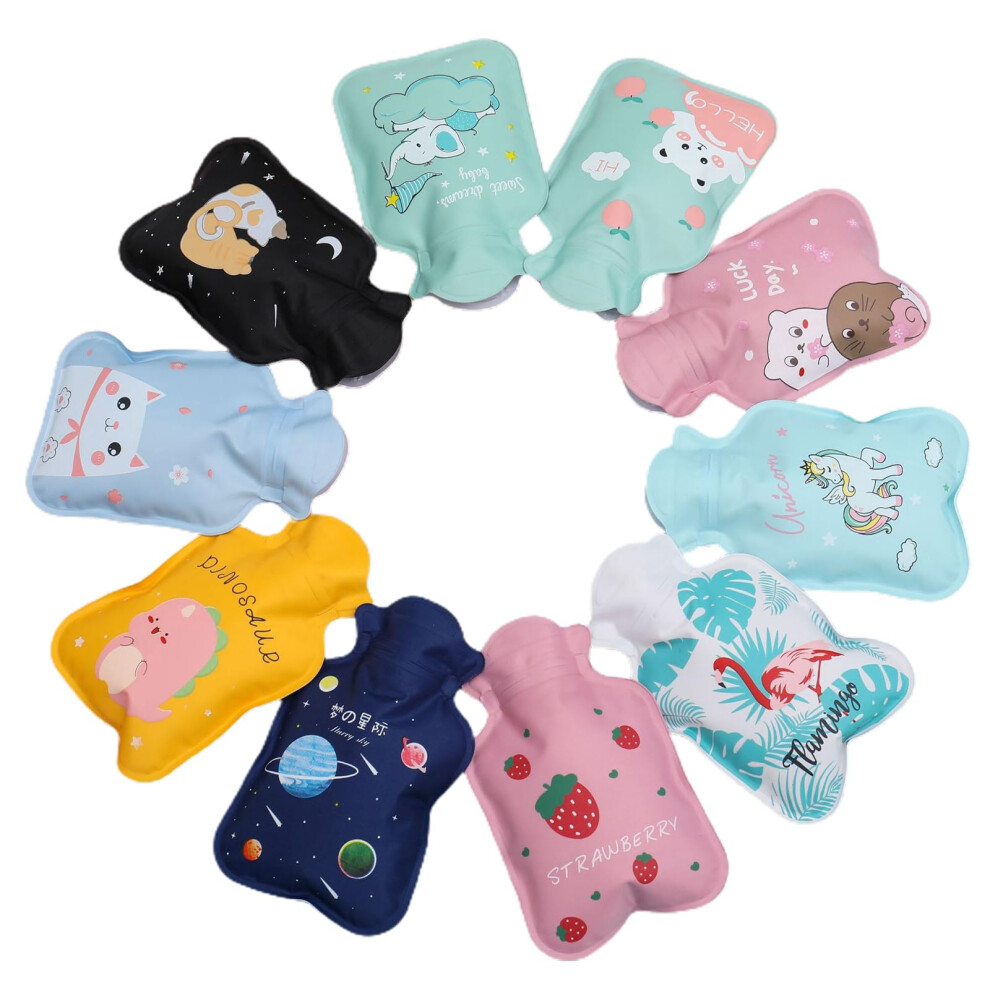 Cartoon Mini Hot Water Bottle 280ml Portable Hand Warmer for Girls, Random Color, Ideal for Bags, Hands, and Feet