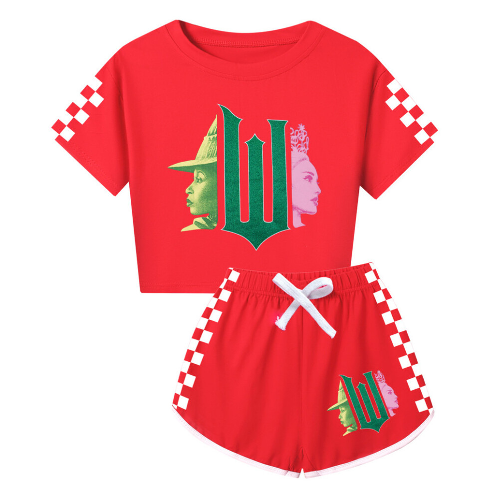 (Red, 140cm) Children Wicked Print Short Sleeved Short Style Suit Clothing Pajama Fashion-image-OPC-PK67C2K-NEW