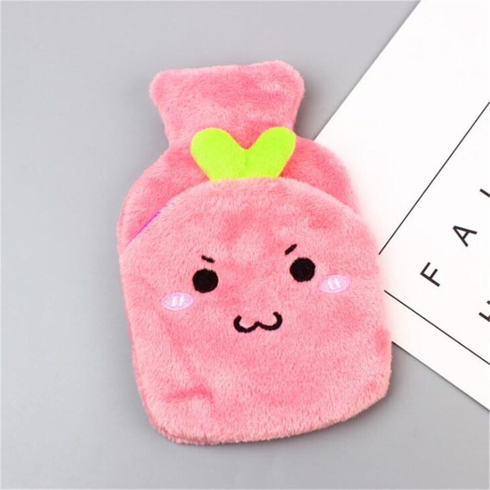 Cartoon Cat Hand Warmer Portable Mini Animal Reusable Hot Water Bottle Soft Velvet Cover 500ml