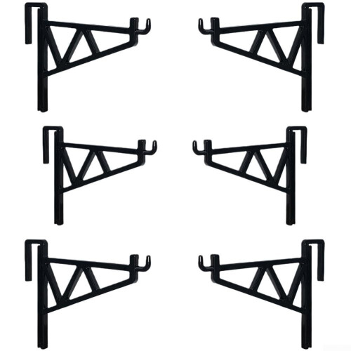 Beehive Frame Holder for Easy Hive Maintenance, 6 Pieces, Durable Black Plastic, Compatible with Standard Frames