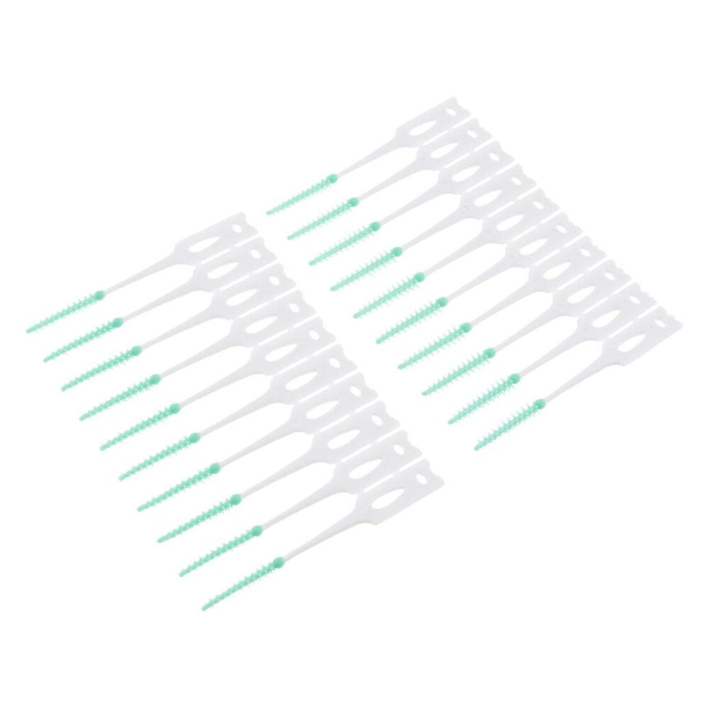 Deep Cleaning Interdental Brushes - 20 Piece Oral Kit with Dental Floss Picks, Soft Silicone for Orthodontics