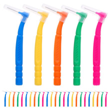 Manual Interspace Toothbrush Set 30 Pieces Dental Floss Brushes for Oral Hygiene, Compact Cleaning Tools