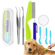Tick Remover Tool for Dogs and Cats, Portable Tick Removal Set with Compact Flea Puller, Easy to Use and Effective