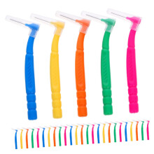 30 Pieces Interdental Brushes for Easy Dental Cleaning of Tight Spaces in Various Tooth Areas, Assorted Colors