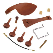 12-Piece Violin Tool Set for 4/4 Size Violins with Tuning Pegs, Endpin, and String Holder Accessories