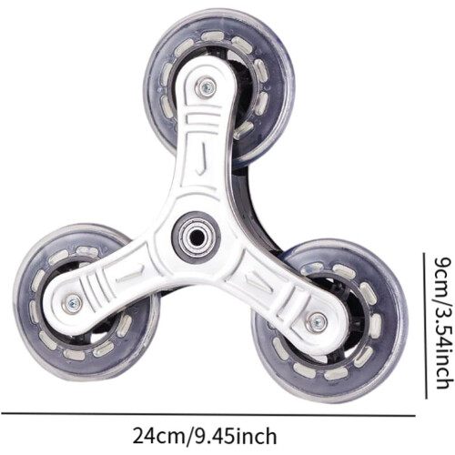 Stair Climbing Wheels for Shopping Trolley - 2 x Triangular Design, Easy Installation, Durable Plastic, Universal Fit 1