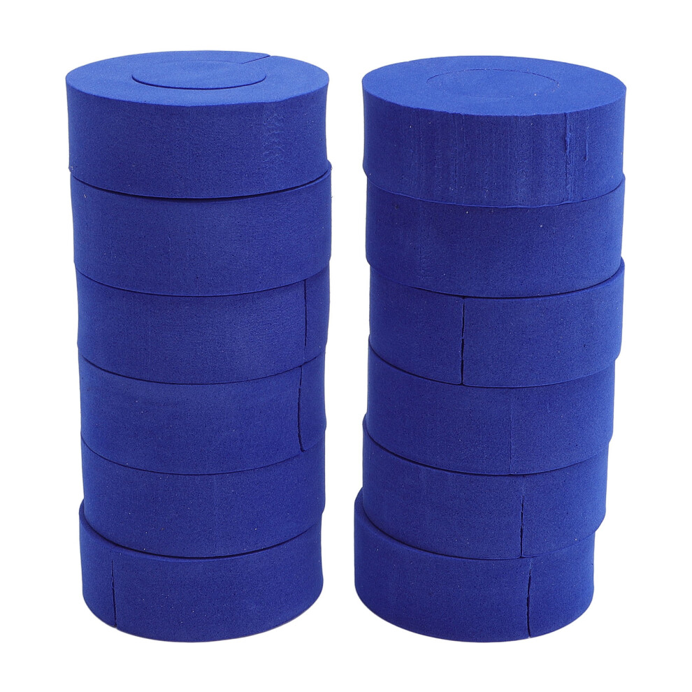 Blue 12Pcs C Shape Hair Curlers Sponge Hair