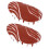 2pcs Brown White Scalp Scrubber Oval Shape Elastic 10