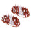 2pcs Brown White Scalp Scrubber Oval Shape Elastic 4