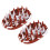 2pcs Brown White Scalp Scrubber Oval Shape Elastic 5