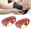 2pcs Brown White Scalp Scrubber Oval Shape Elastic 11