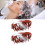 2pcs Brown White Scalp Scrubber Oval Shape Elastic 12