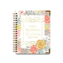 All-in-One Wedding Planner Book, 12-Month Guide for Brides with Personalised Checklists and Sections for Planning