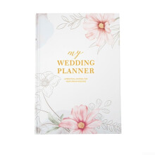 All-in-One Wedding Planner Organizer for Brides, 12 Month Wedding Planning Guide with Sections for Flowers and Events