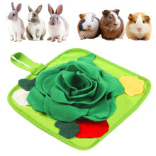 Feeding Mat for Small Animals, Non-Slip, Machine Washable, Interactive Bed with Hanging Rope for Rabbits, Hamsters, Chinchillas, Ferrets