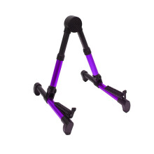 Collapsible Upright Light Purple Violin Stand, Telescopic Foldable Music Instrument Holder, Adjustable Size and Durable Material