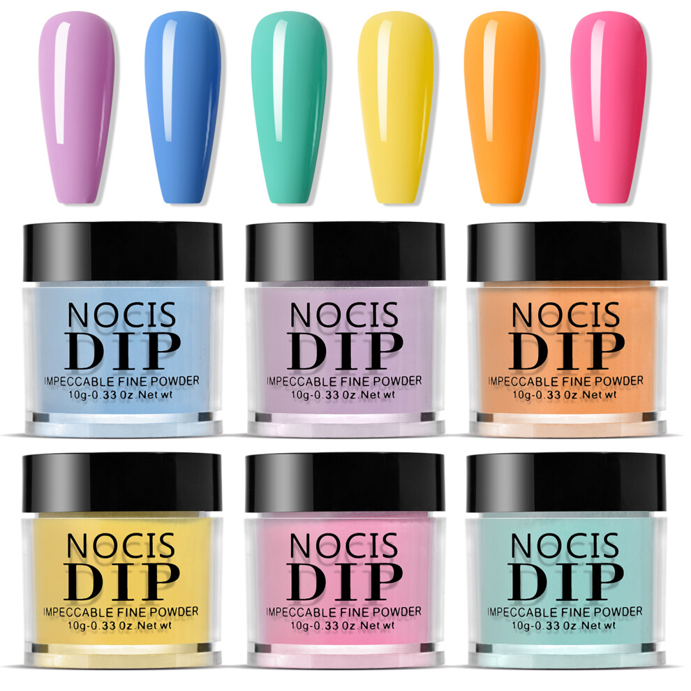 NOCIS 6 Colors Nail Dipping Powder Set Nail Art