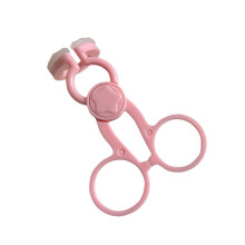 Contact Lens Applicator Tool Set with Case, Rose Color Suction Cup, Soft Tip Tweezers, and Eyelid Stretcher for Travel