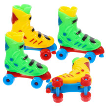 2 Pairs Skate Model Learning Finger Toy Accessories for Children, Coloured Plastic Finger Toys with Fingertips