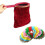 Magic Change Bag for Beginners, Red Magic Trick Prop with Plastic Handle, Disappearing and Exchange Effects 2