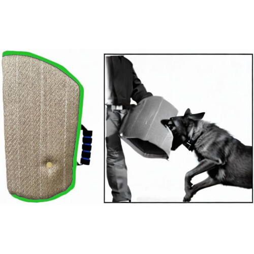 Dog Training Bite Protection Sleeve for Puppies, Green Edge, Durable Material, Adjustable Size, Training Aid 2