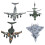 4pcs Pull Back Airplane Toy Children Boys Alloy 6
