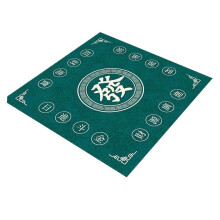 80/90 cm Square Green Mahjong Table Mat for Party Multiplayer Games, Portable Non-Slip Folding Mahjong Mat for Mahjong Tables