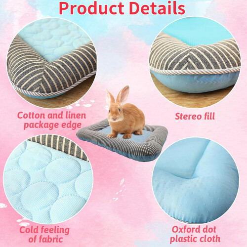 Ice Silk Cooling Mat for Cats, Breathable Ice Mat for Small and Medium-Sized Animals, Blue, Size S 2