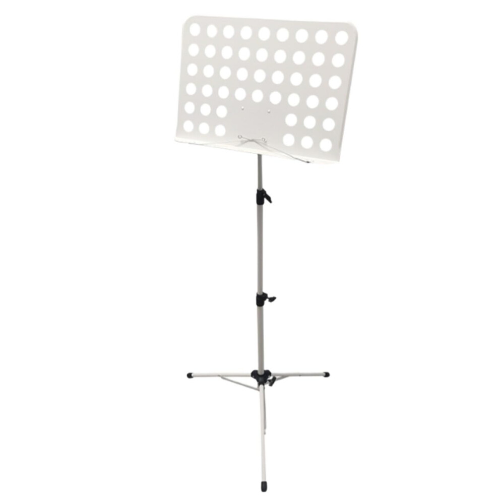 Music Stand, Adjustable Tripod Folding Orchestral Stand, Portable White Music Stand 130x31.5x28cm