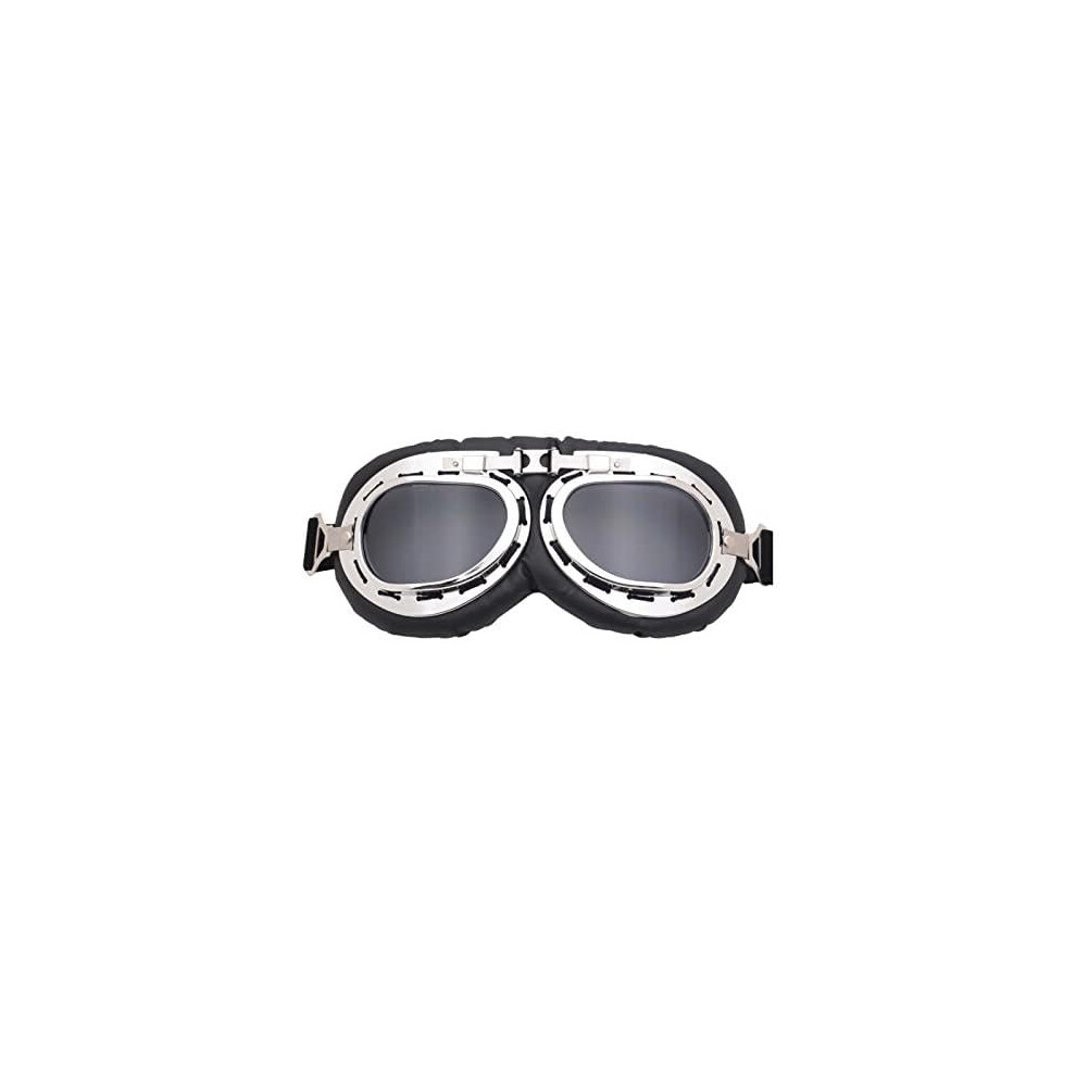 Windproof Retro Motorcycle Goggles Vintage Classic Glasses For Steampunk Pilot Style Atv Bicycle Copper Helmet Gray 6038364822048