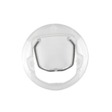 Transparent Cat Door Adjustable Cat Flap for Kittens and Cats Secure Access Durable White Installation