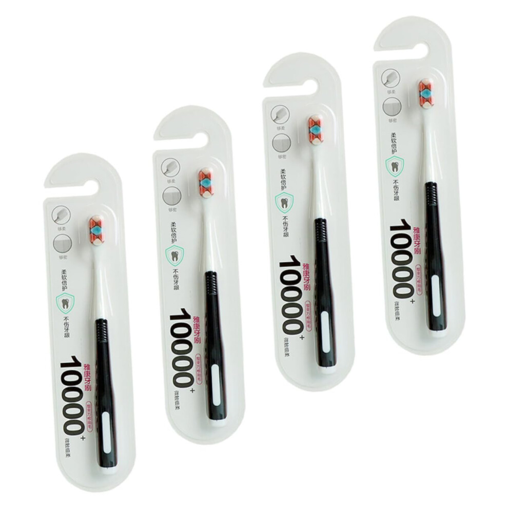 Pack of 4 Toothbrush for Pregnant Women Rubber Bristles Portable Oral Care Tools Deep Cleaning Gums Random Colors