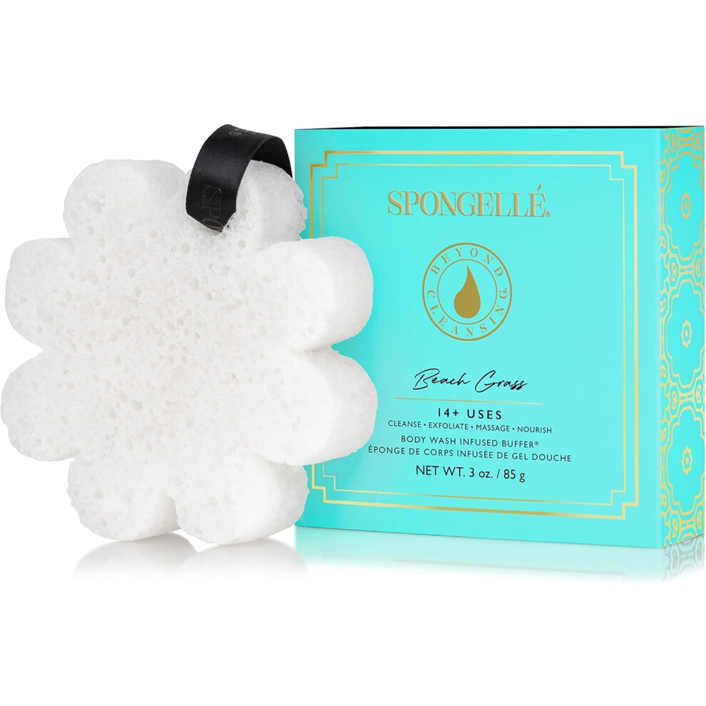 Spongell? Light Spongelle Wild Flower Buffer Body Scrubber Bundle With Box | Bath & Shower Loofah For Women | Exfoliator With Body Wash Infused | 14+ U