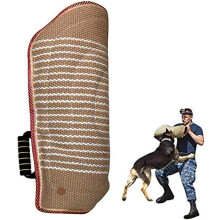 Dog Bite Arm Sleeve with Soft Jute Cover, Training Sleeve with Handle for Large and Medium Dogs, Bite Protection Gear
