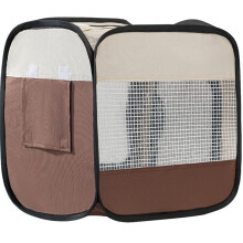 Portable Pet Drying Box for Cats, Dogs, and Rabbits - Hands-Free Grooming Hair Dryer Cage, Foldable Travel Bag, Compact Design