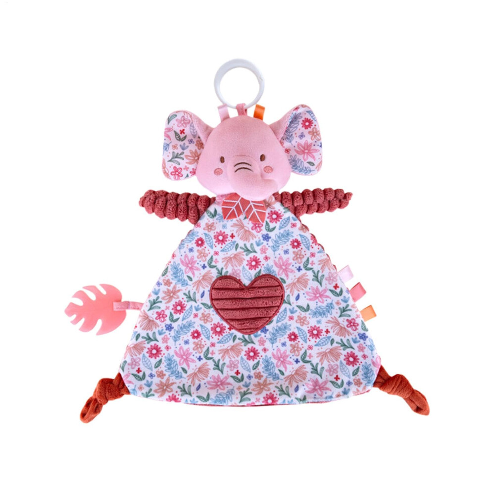 Plush Toy Blanket For Babies, Soft Elephant Security Blanket, Cozy Toddler Snuggle Blanket, Comfort Plush Material Pink
