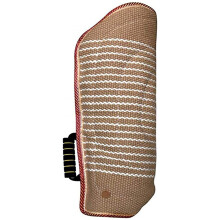 Dog Tug Toy Bite Sleeve, Soft Jute Cover for Handmade Bite Sleeves with Handle for Dog Training - Red Edge