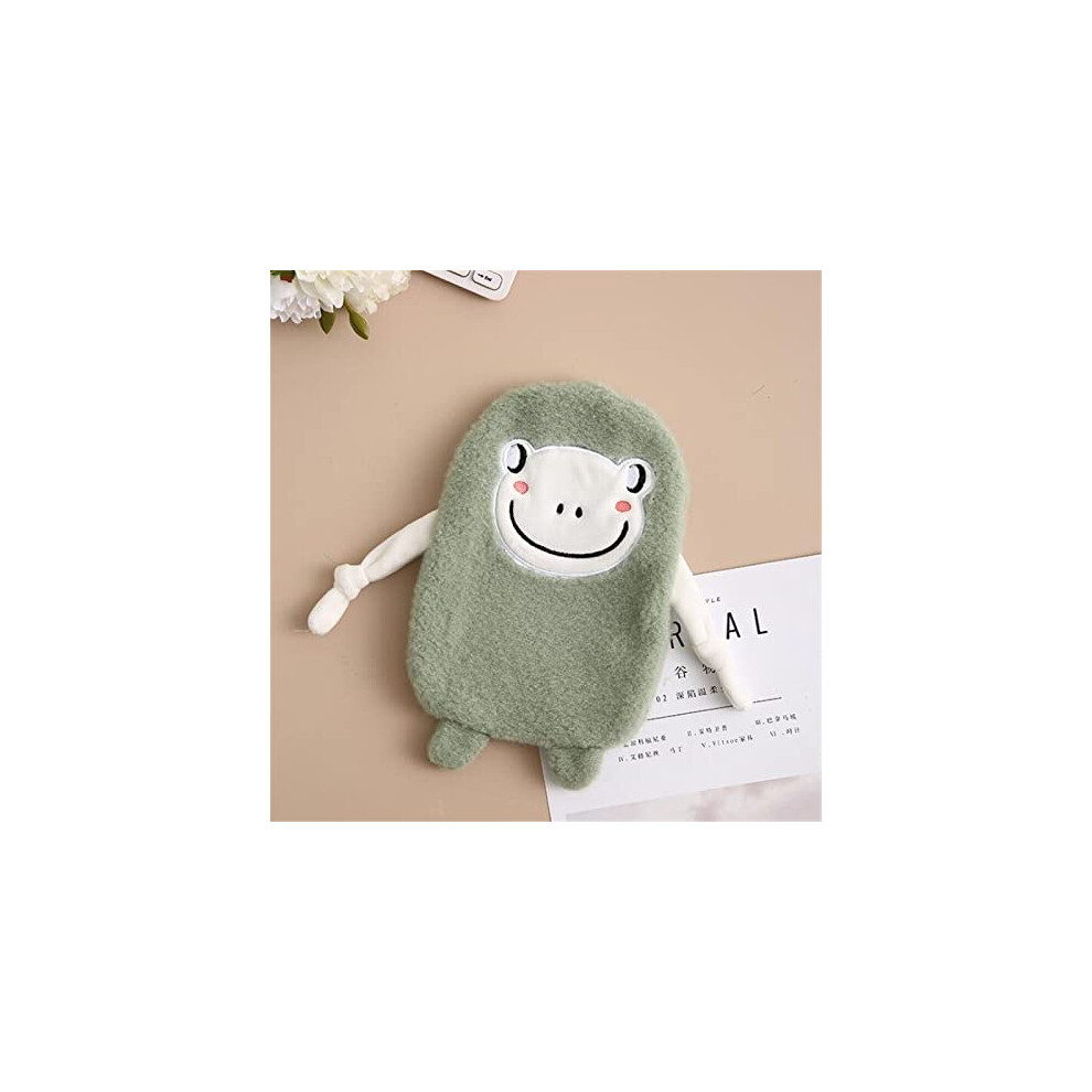 35.0ml Plush Warm Water Bottle Hand Warmer Portable Heat Bag Light Grey Explosive Proof Filling