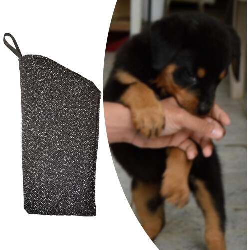 Dog Training Arm Sleeve - Professional Interactive Bite Cuff for Young Dogs, Durable Black Material, Adjustable Fit 2