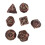 7pcs Bloodstain Dice Multi Faceted Blood Bronze 5