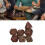 7pcs Bloodstain Dice Multi Faceted Blood Bronze 12
