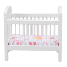Wooden Doll Crib Safe Cute Glossy Vivid Dollhouse